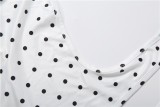 Polka Dots Print Backless Romper GYME-K6Q08075A