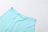 Sleeveless One Shoulder Backless Two Piece Skirts Set GYME-K6S06124A