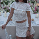 Fashion Lace Solid Color Three Piece Skirts Set GPKJ-MR49245
