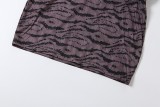 One Shoulder Print Backless Mini Dress GYME-K6D05729A