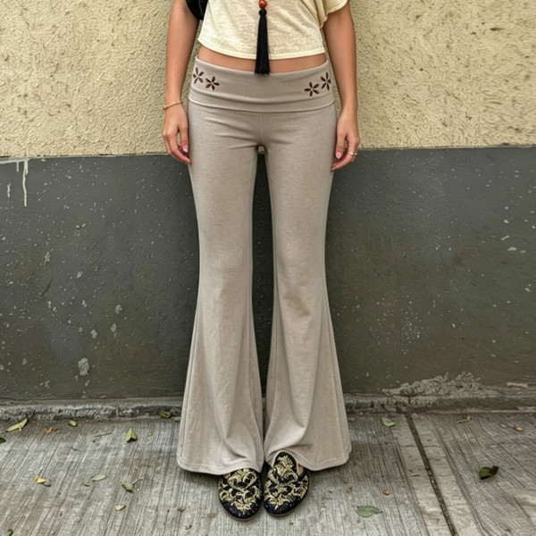 Fashion Embroidered Flare Pants GPKJ-MR49576