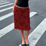 Print Mesh Mid-Skirts GPKJ-MR49613