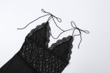 Sexy Mesh Patchwork Lace Maxi Dress GYME-K6D04091A