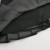 Solid Color Pleated Mini Skirts GPKJ-MR49176