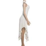 Sleeveless Irregular Midi Dress GYME-K6D09244A