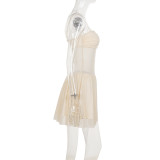 Sexy Mesh See Through Sling Mini Dress GPKJ-MR49612