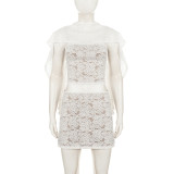 Fashion Lace Solid Color Three Piece Skirts Set GPKJ-MR49245