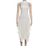 Sleeveless Irregular Midi Dress GYME-K6D09244A