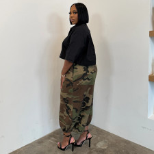 Plus Size Camouflage Print Loose Pants NNWF-8164