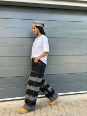 Plus Size Fashion Patchwork Raw Edge Jeans GYLN-1111