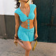Solid Color Patchwork Two Piece Skirts Set GZJQ-K6D08883A