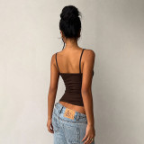 Solid Color Halterneck Tank Tops GZJQ-K6B08952A