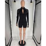Casual Solid Color Sport Two Piece Shorts Set FOSF-8858