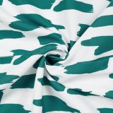 Print Patchwork Ruffles Sleeve Midi Dress NY-11265