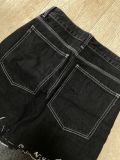 Plus Size Fashion Patchwork Raw Edge Jeans GYLN-1111