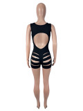 Sleeveless Hollow Out Romper SHD-9987