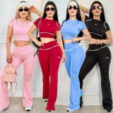 VIP1 Letter Print Short Sleeve Pants 2 Piece Set QYLF-0184