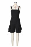 Solid Color High Waist Romper ZSD-0783