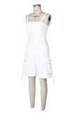 Solid Color High Waist Romper ZSD-0783