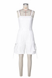Solid Color High Waist Romper ZSD-0783