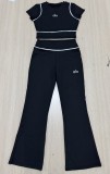 VIP1 Letter Print Short Sleeve Pants 2 Piece Set QYLF-0184