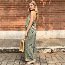 Print Sleeveless Loose Two Piece Pants Set SHD-8109