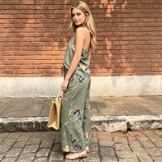 Print Sleeveless Loose Two Piece Pants Set SHD-8109