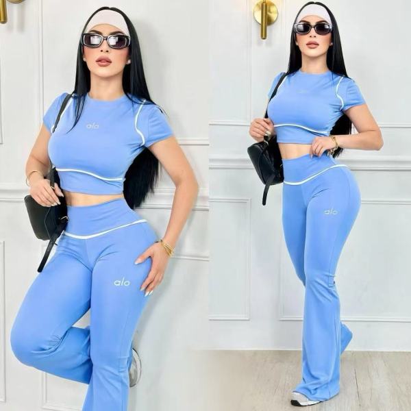 VIP1 Letter Print Short Sleeve Pants 2 Piece Set QYLF-0184