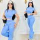 VIP1 Letter Print Short Sleeve Pants 2 Piece Set QYLF-0184