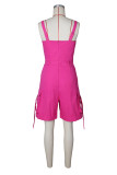 Solid Color High Waist Romper ZSD-0783