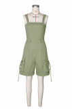 Solid Color High Waist Romper ZSD-0783