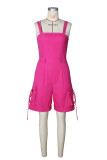 Solid Color High Waist Romper ZSD-0783