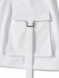 Solid Color High Waist Romper ZSD-0783