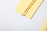 Solid Color Ruched Split Tube Top Maxi Dress GYME-K6D05862A