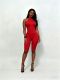 Sport Solid Color Sleeveless Romper MEM-88702