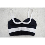 Stripe Contrast Color Casual Two Piece Pants Set YF-10758