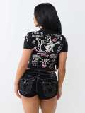 VIP1 Print Short Sleeve T Shirt GYZY-9032