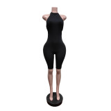 Sport Solid Color Sleeveless Romper MEM-88702