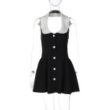 Contrast Color Sleeveless Mini Dress GLAG-D6321384F