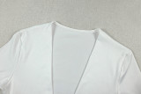 U Neck Tie Up Long Sleeve Mini Dress GJYO-JD305320