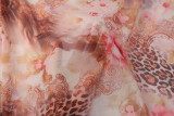 Print Backless Mesh Long Sleeve Mini Dress GLAG-D6421490G