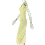 Solid Color Sleeveless Midi Dress GJYO-JD305517