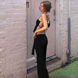 Loose Solid Color Patchwork Pants GLAG-P6321383F