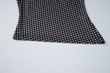 Polka Dot Print Halterneck Top GLAG-T6321341F