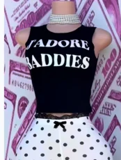 Slim Letter Print Tank Top GNJF-YH23055
