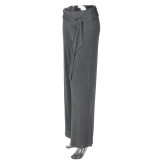 Loose Solid Color Patchwork Pants GLAG-P6321383F
