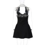 Contrast Color Sleeveless Mini Dress GLAG-D6321384F