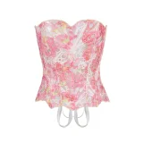Irregular Lace Mesh Court Corset GXYR-250415