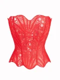 Irregular Lace Mesh Court Corset GXYR-250415