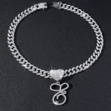26 Letter Pendant Punk Cuban Chain Necklace YWSG-2025